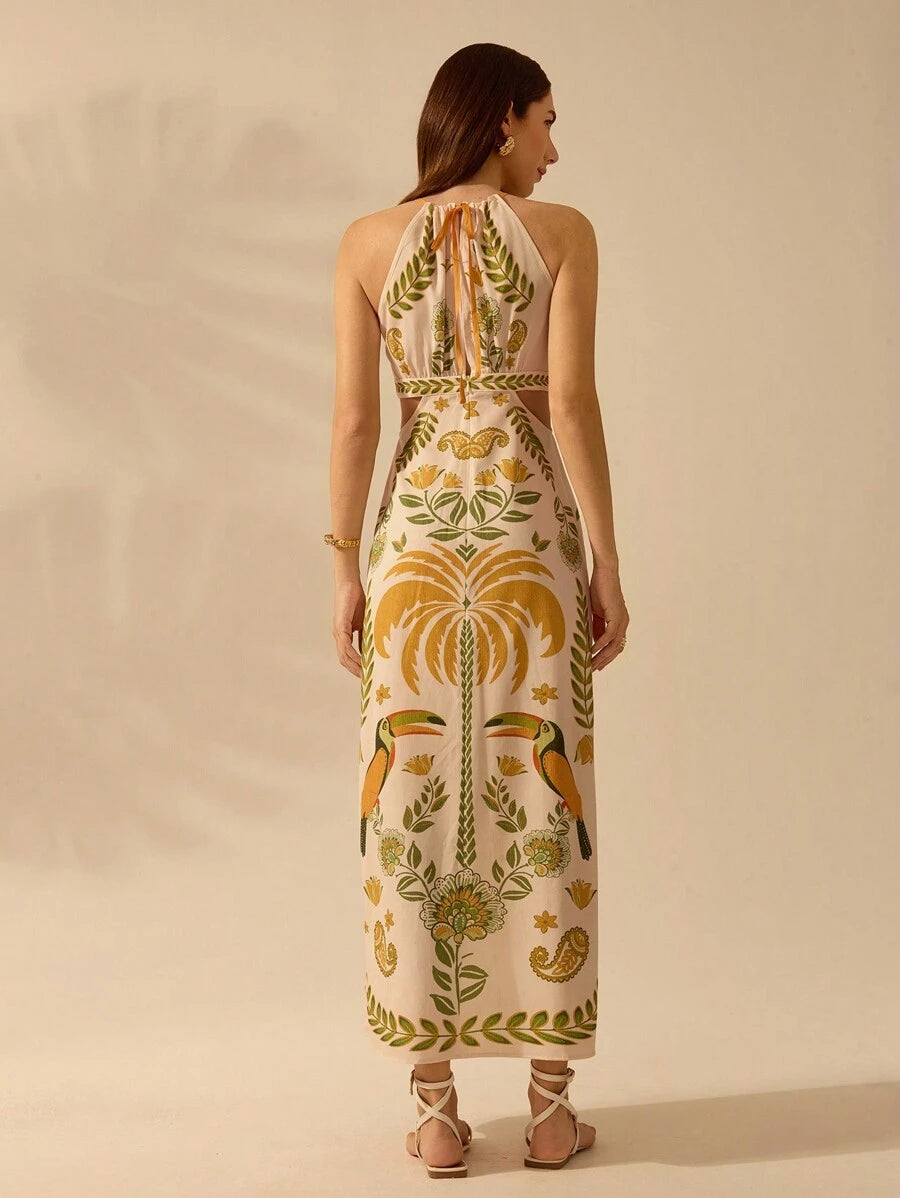 Vestido Longo Boho Tropical