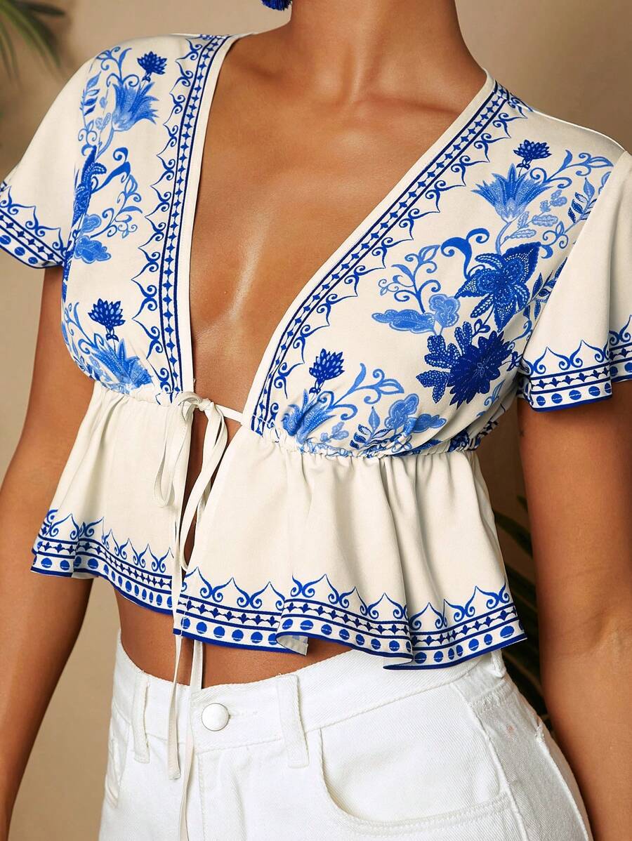 Cropped Floral FruFru