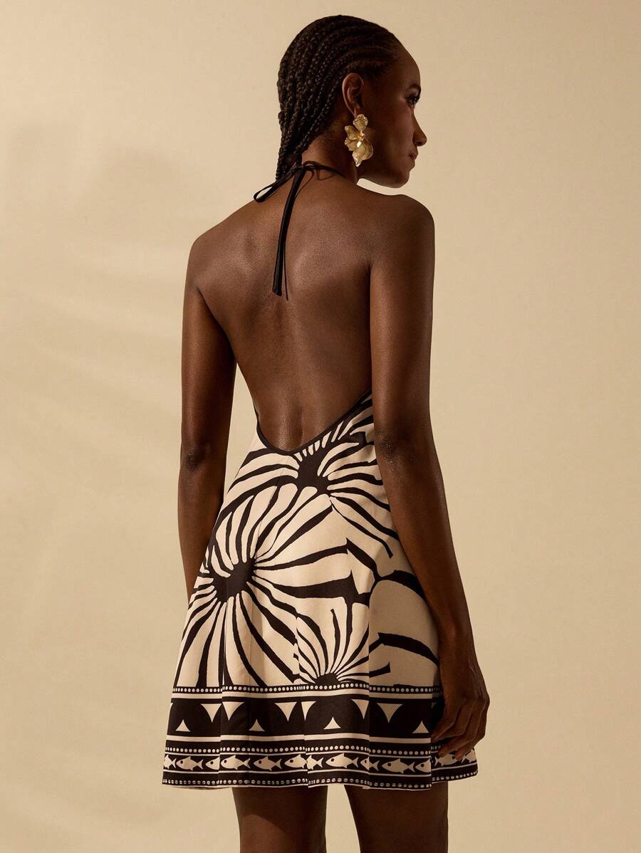 Vestido Curto Tropical Estilo Boho
