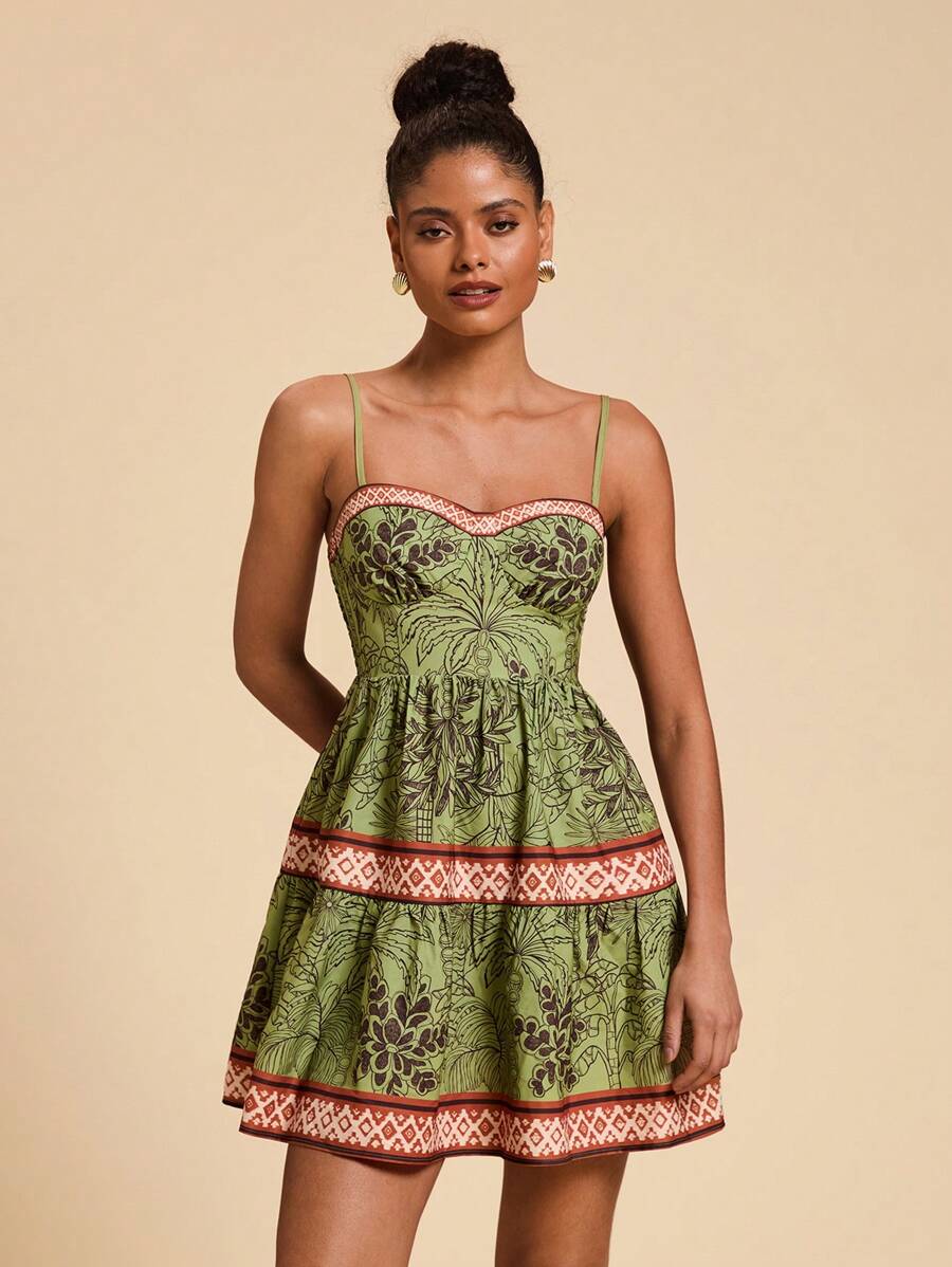 Vestido Curto com Alça Coqueiro