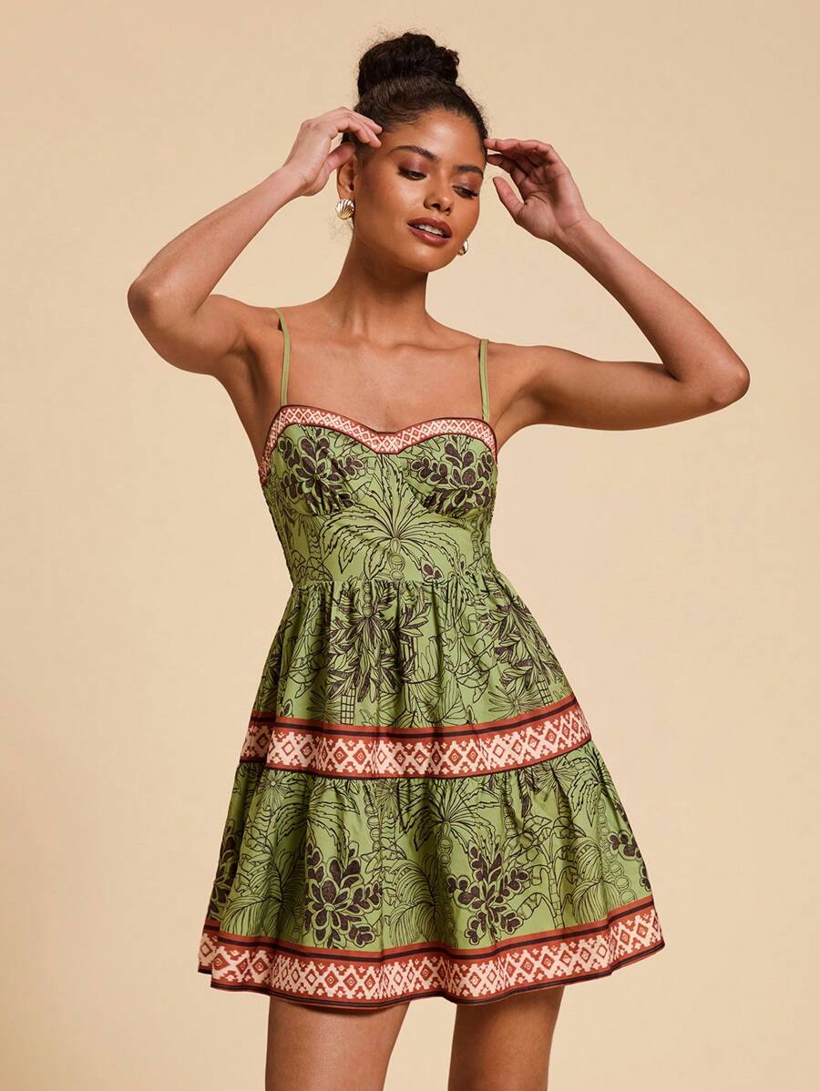 Vestido Curto com Alça Coqueiro