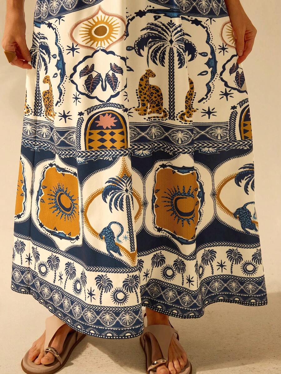 Vestido Longo Boho Leopard