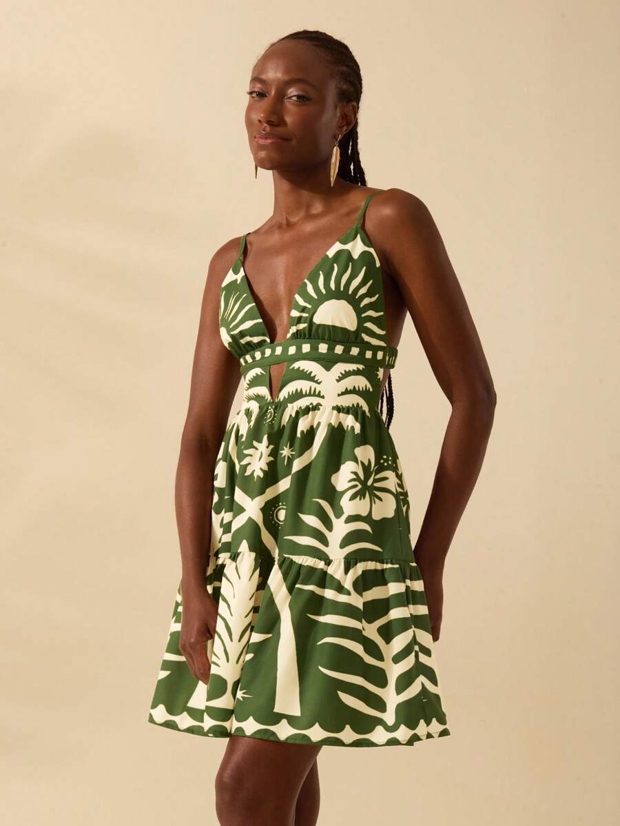Vestido Curto Boho Coqueiro