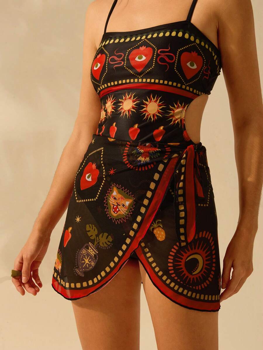 Conjunto Saída e Maiô Sol