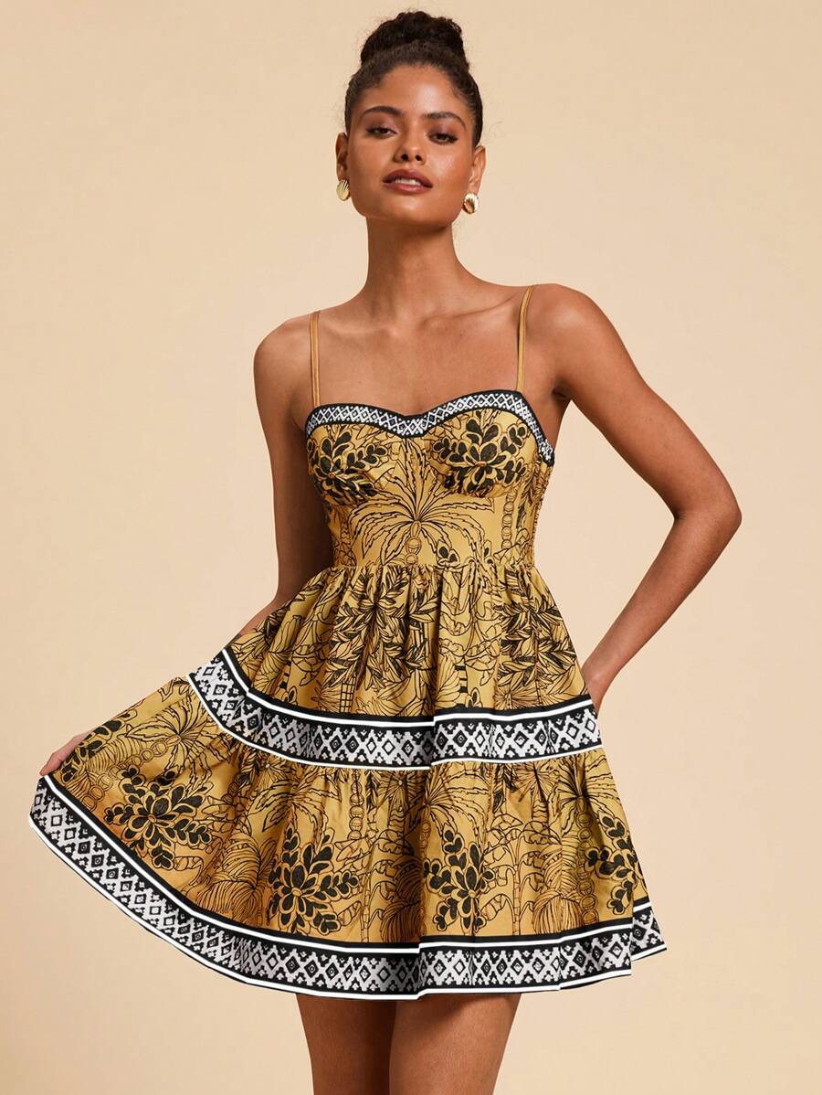 Vestido Curto com Alça Coqueiro