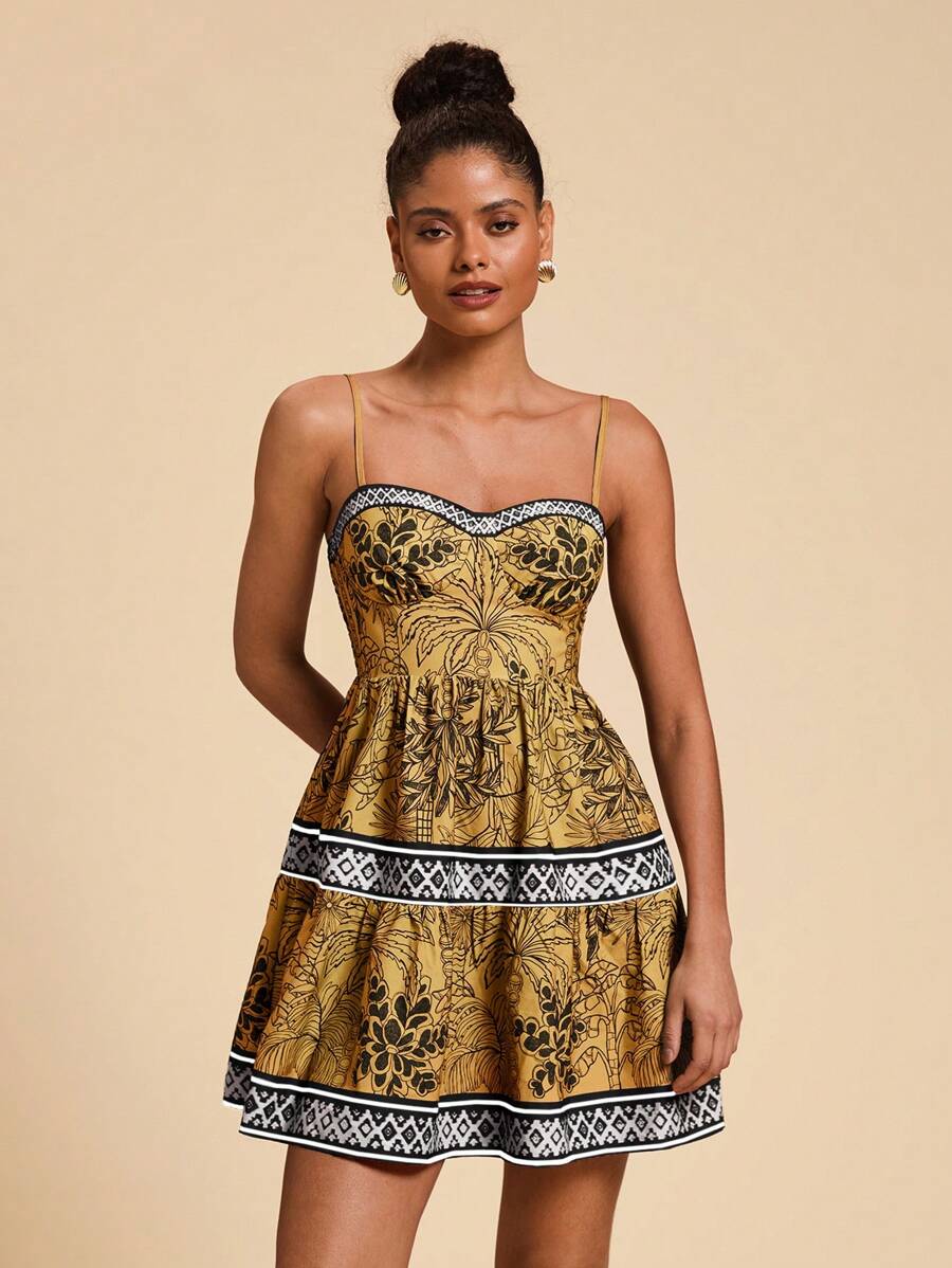 Vestido Curto com Alça Coqueiro