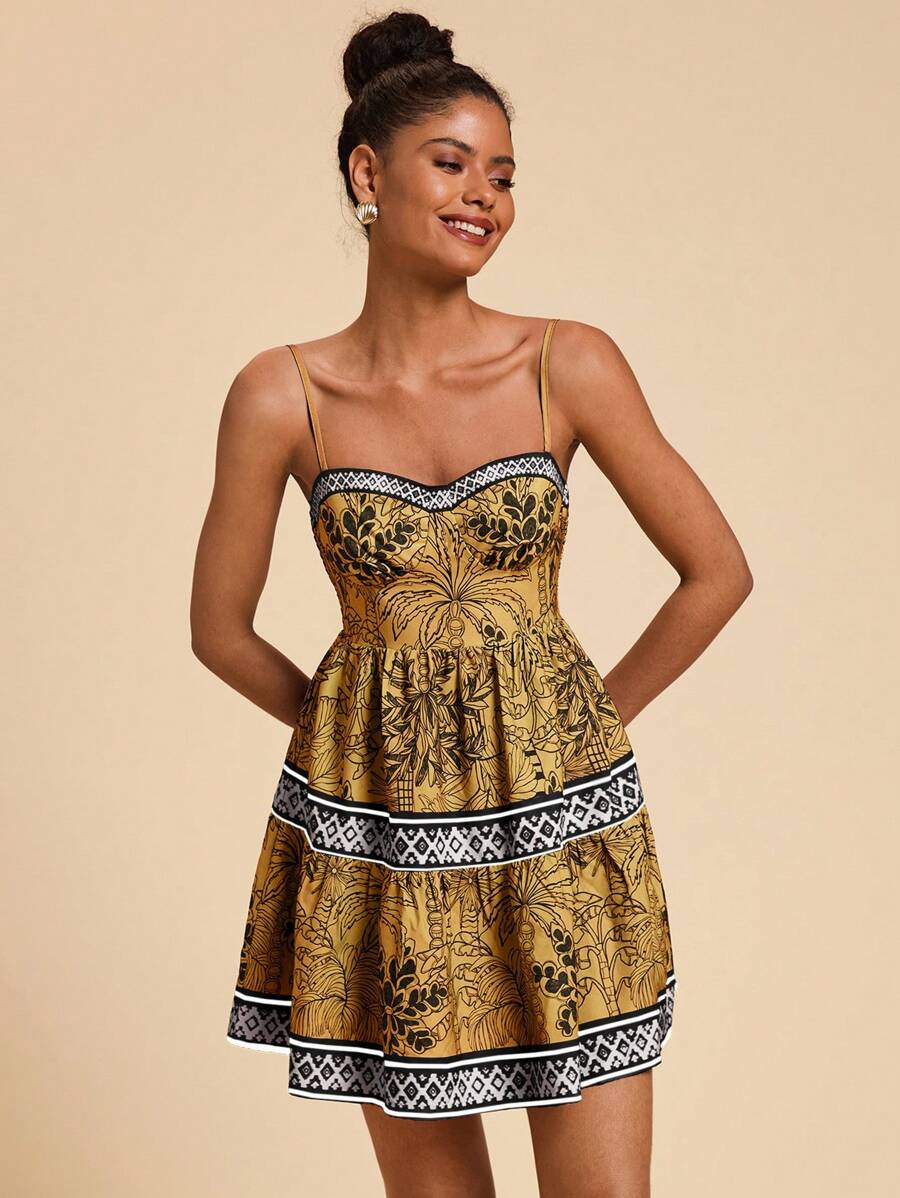 Vestido Curto com Alça Coqueiro