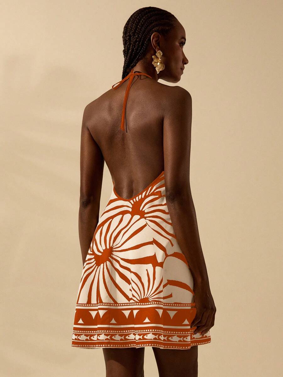 Vestido Curto Tropical Estilo Boho