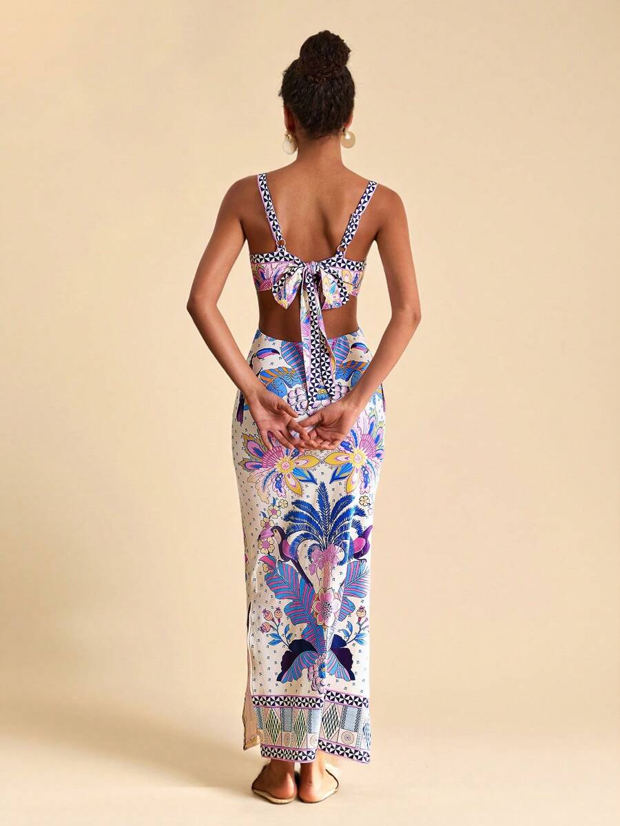 Vestido Longo Corpete Tropivie