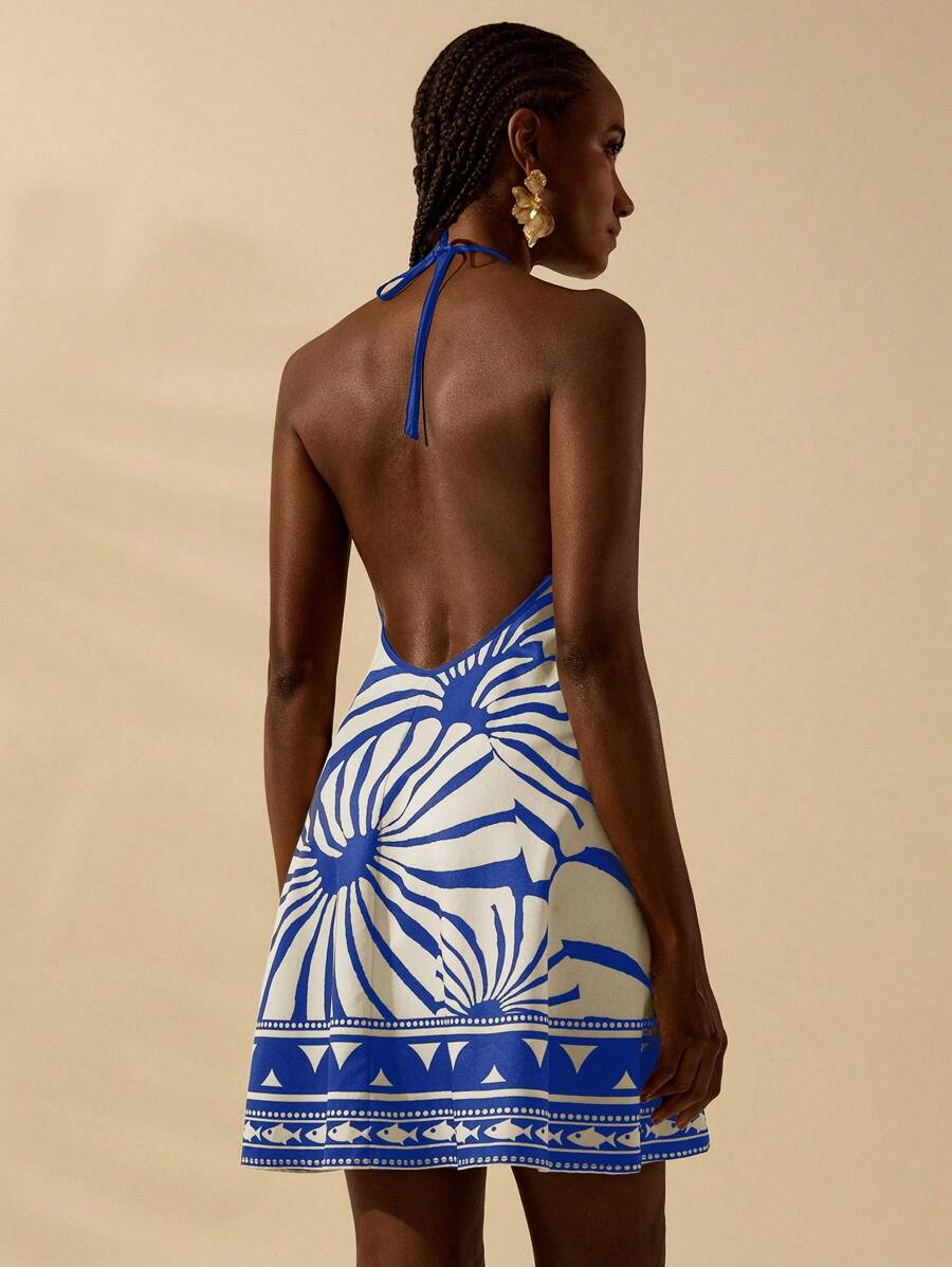 Vestido Curto Tropical Estilo Boho