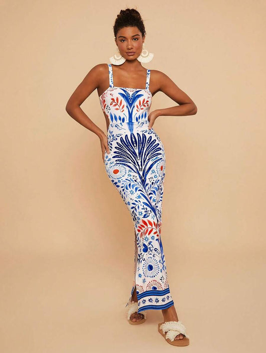 Vestido Longo Corpete Tropivie