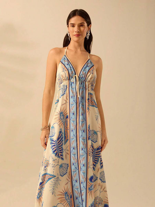 Vestido Longo Praia em Renda