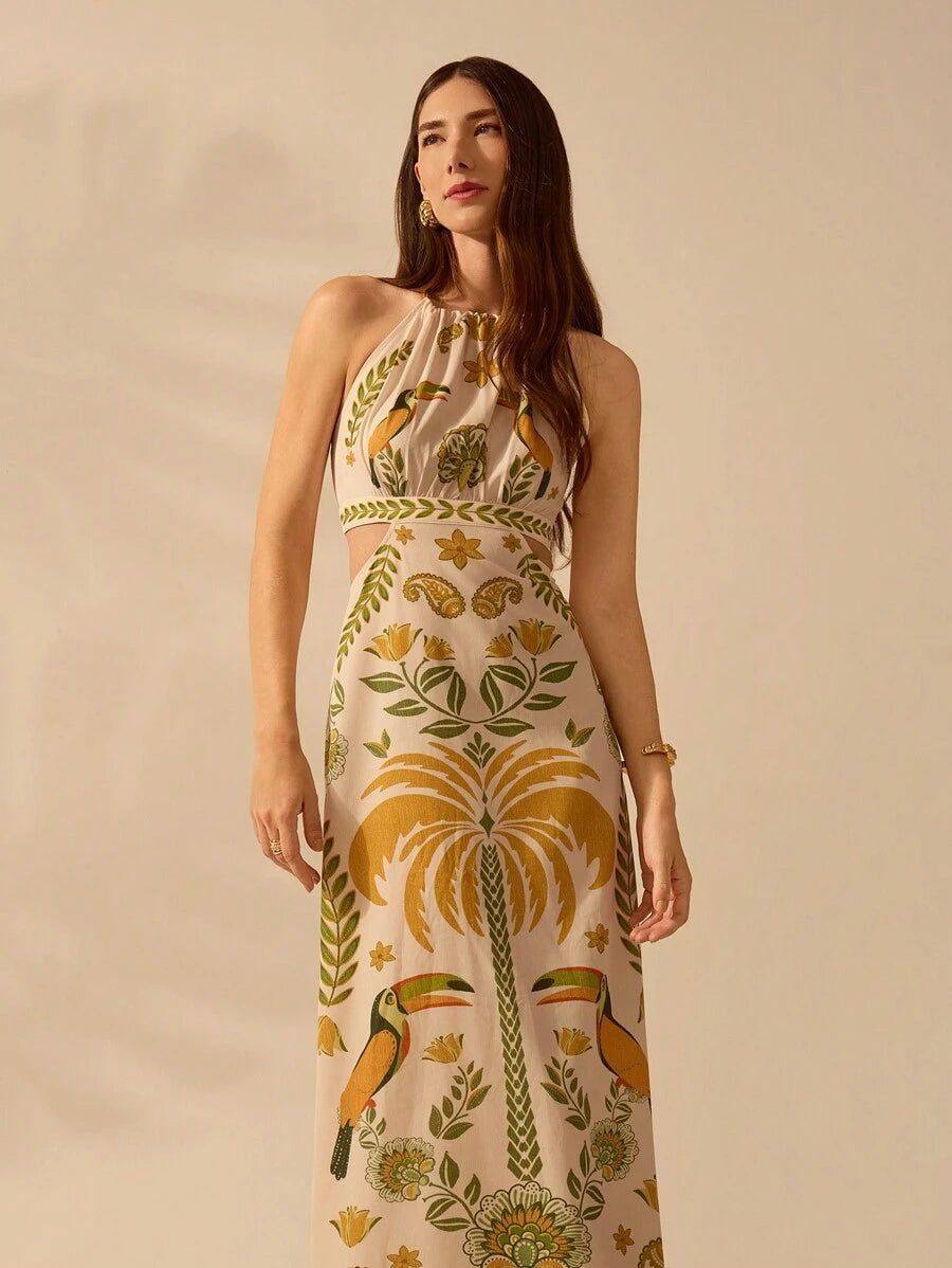 Vestido Longo Boho Tropical