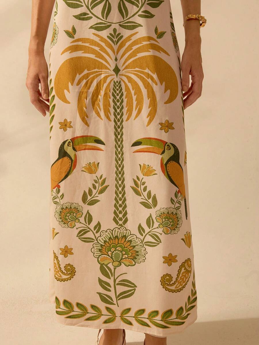 Vestido Longo Boho Tropical