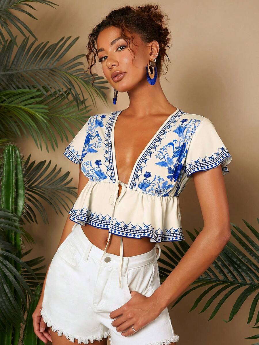 Cropped Floral FruFru