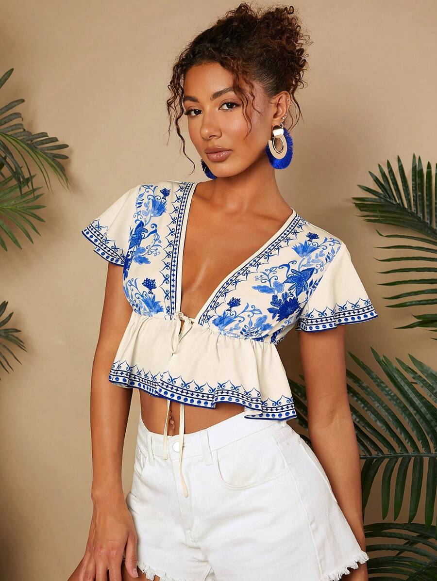 Cropped Floral FruFru