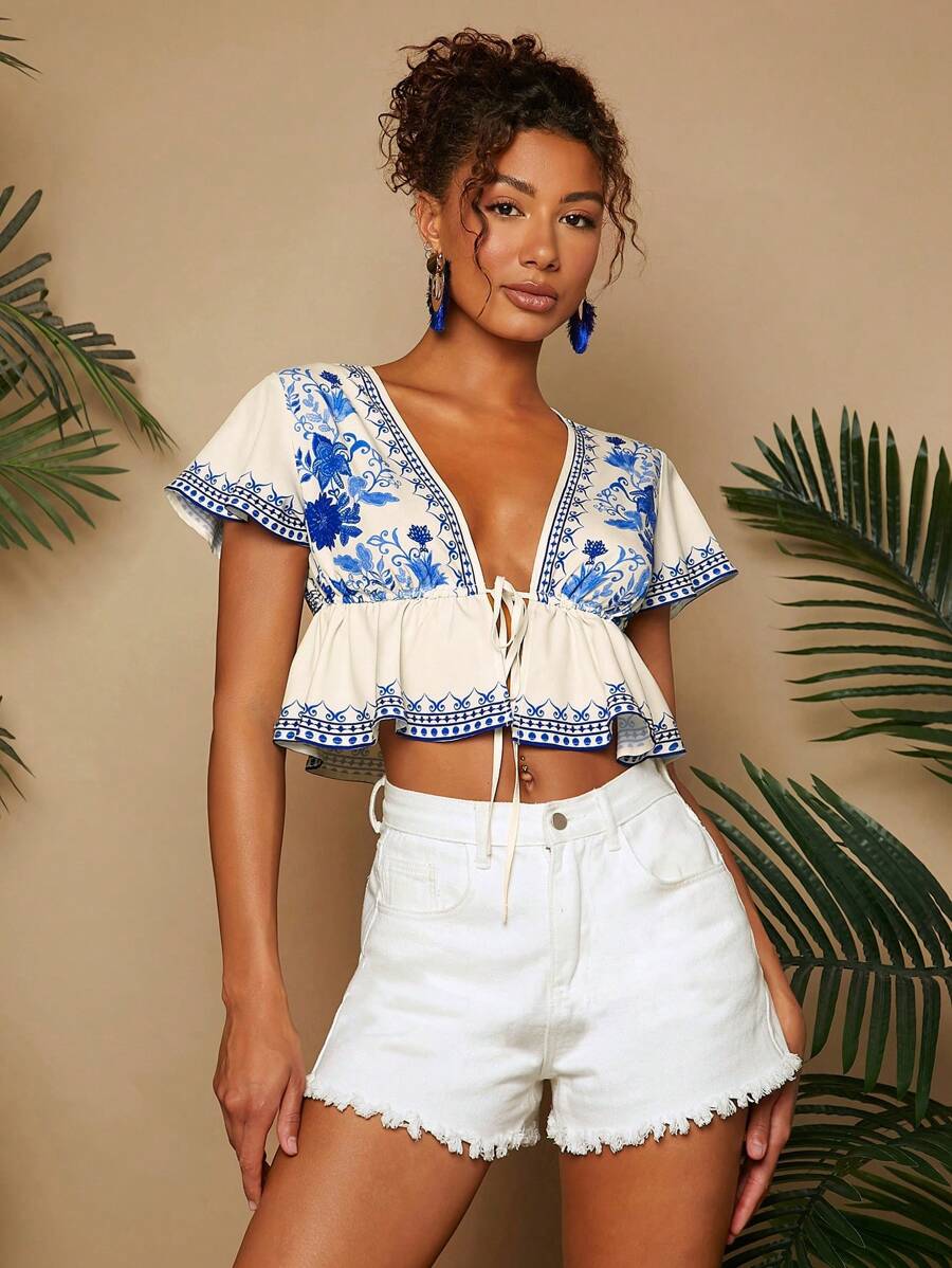Cropped Floral FruFru
