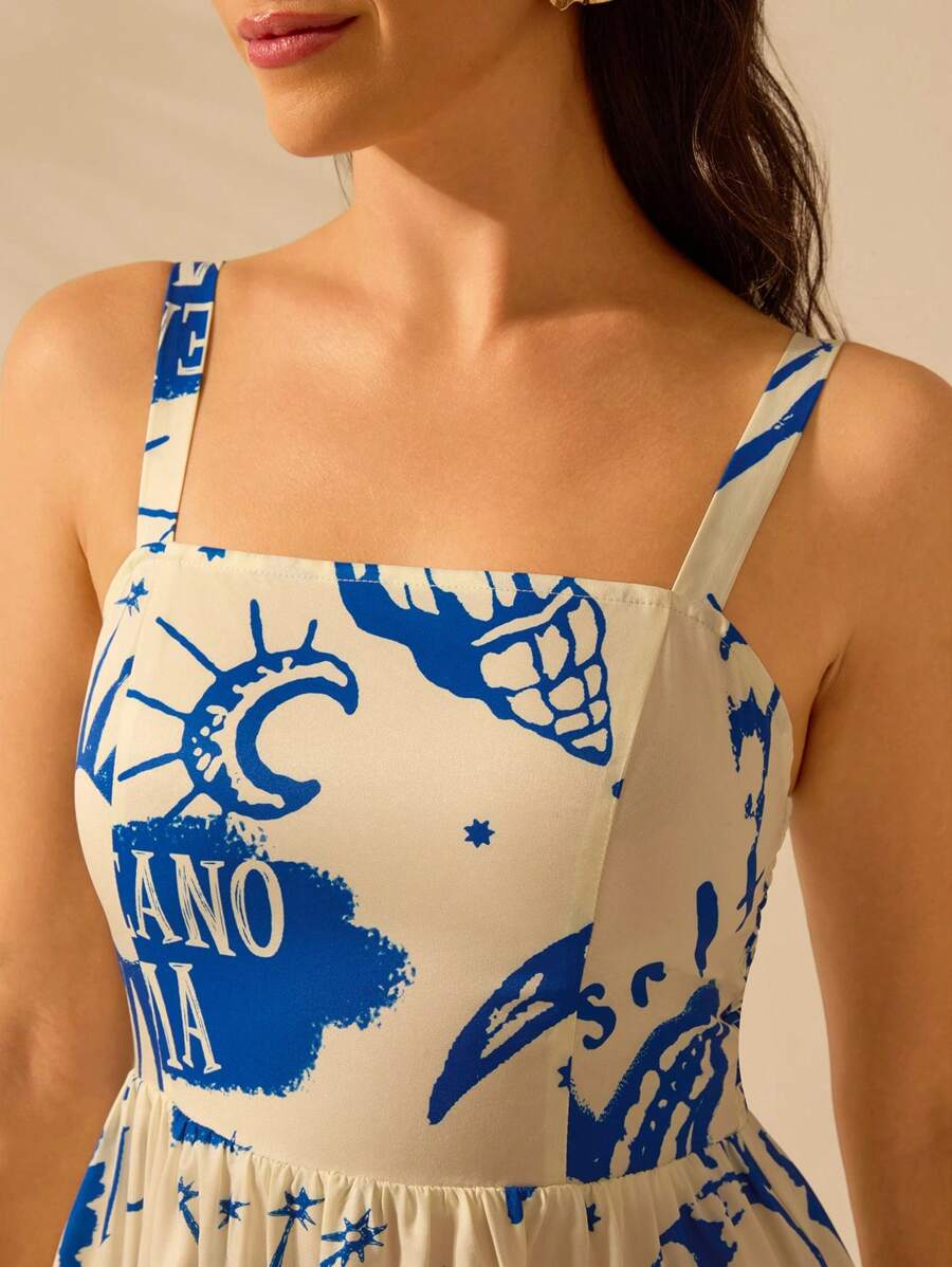 Vestido Longo Tropical Palmeira