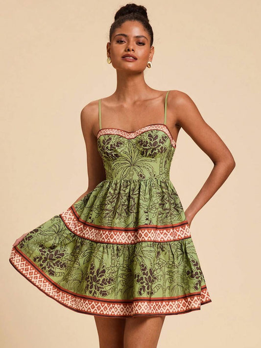 Vestido Curto com Alça Coqueiro