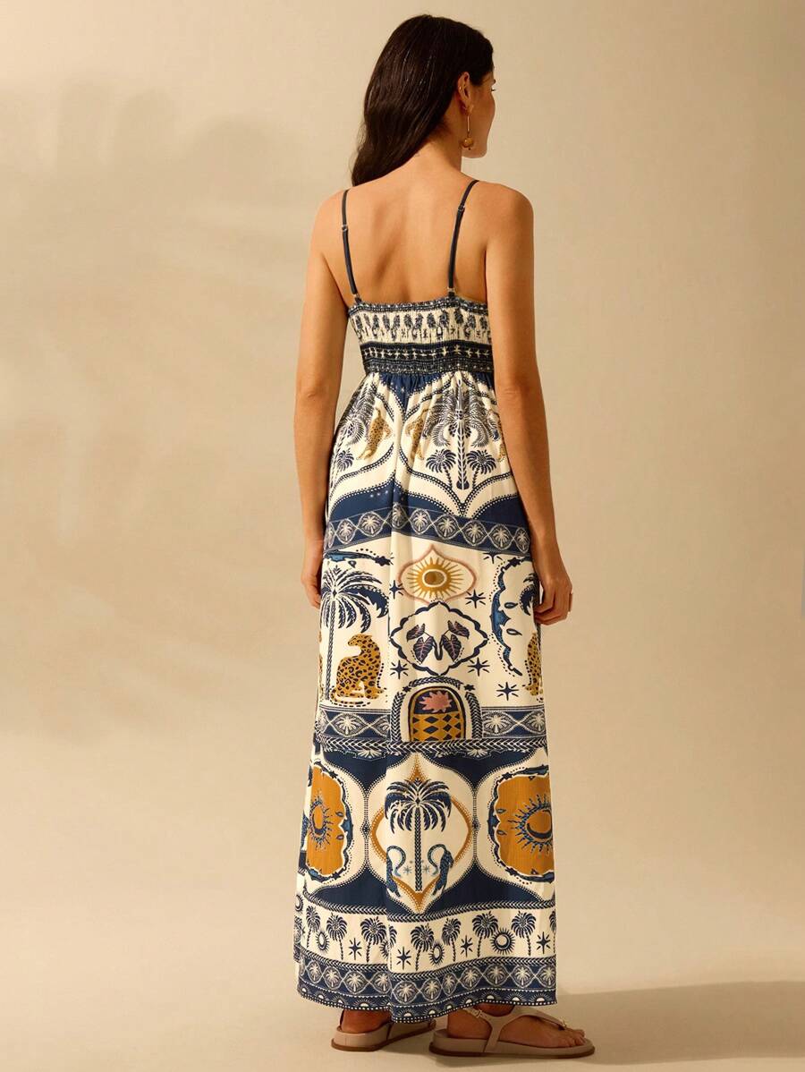 Vestido Longo Boho Leopard