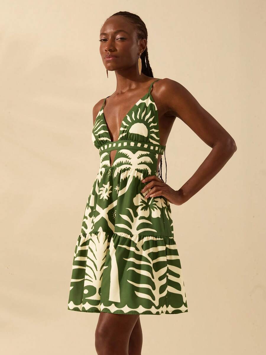 Vestido Curto Boho Coqueiro