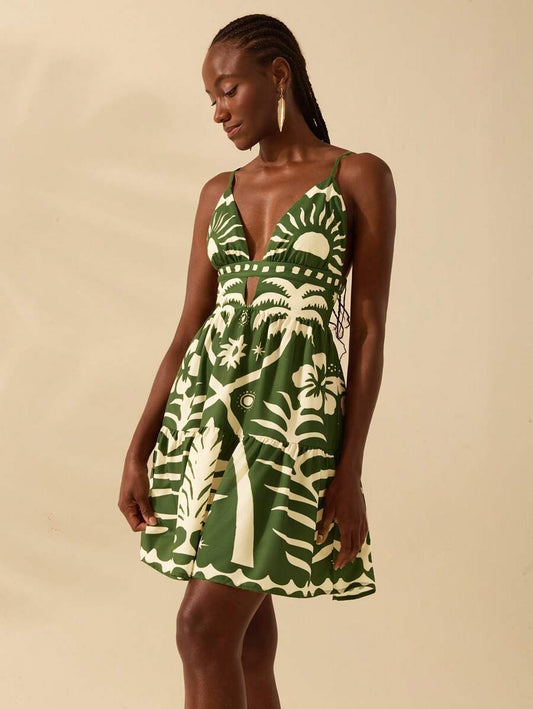 Vestido Curto Boho Coqueiro