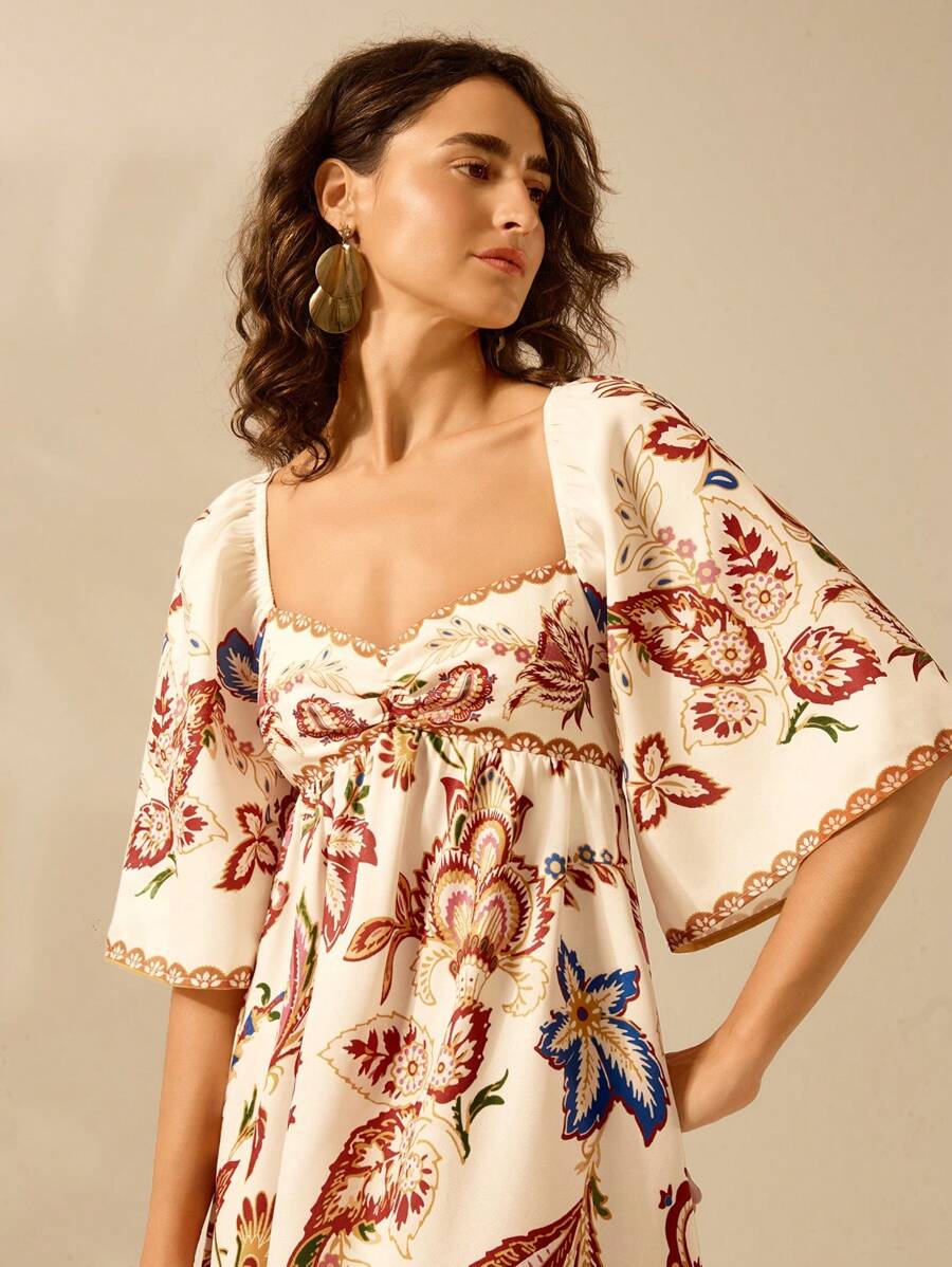 Vestido Curto Vintage Tropical