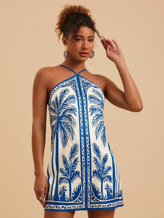 Vestido Curto com Abertura Tropivie
