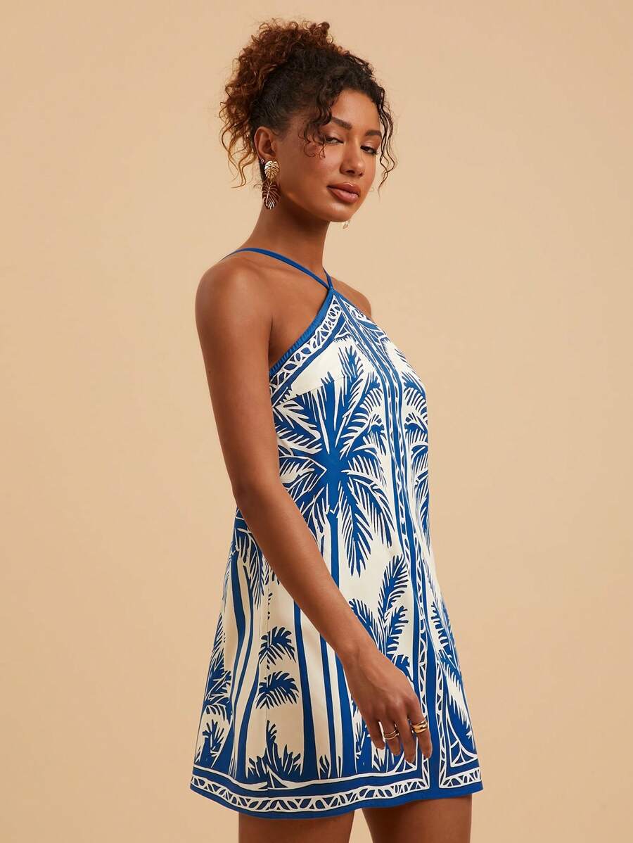Vestido Curto com Abertura Tropivie