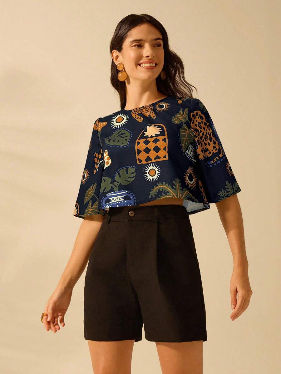 Cropped Boho Estampado