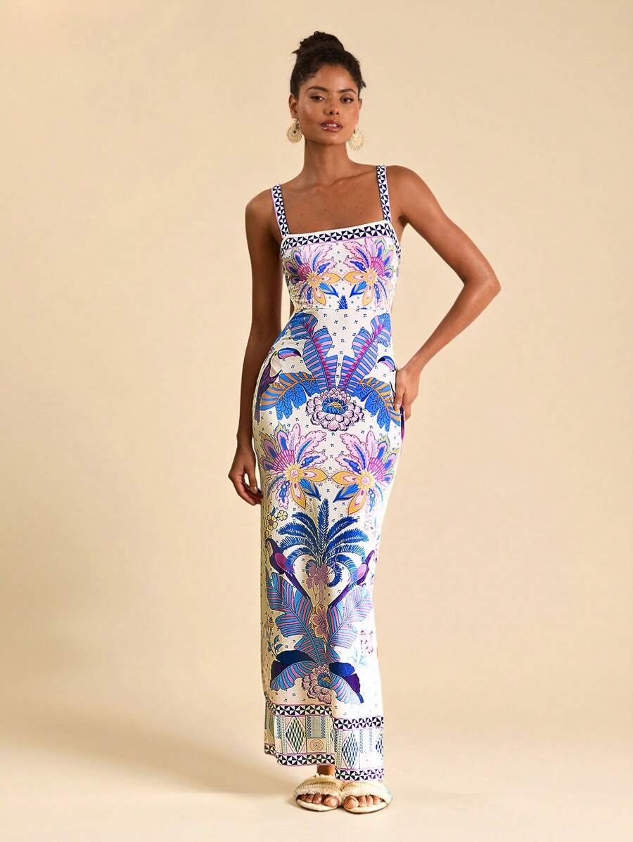 Vestido Longo Corpete Tropivie